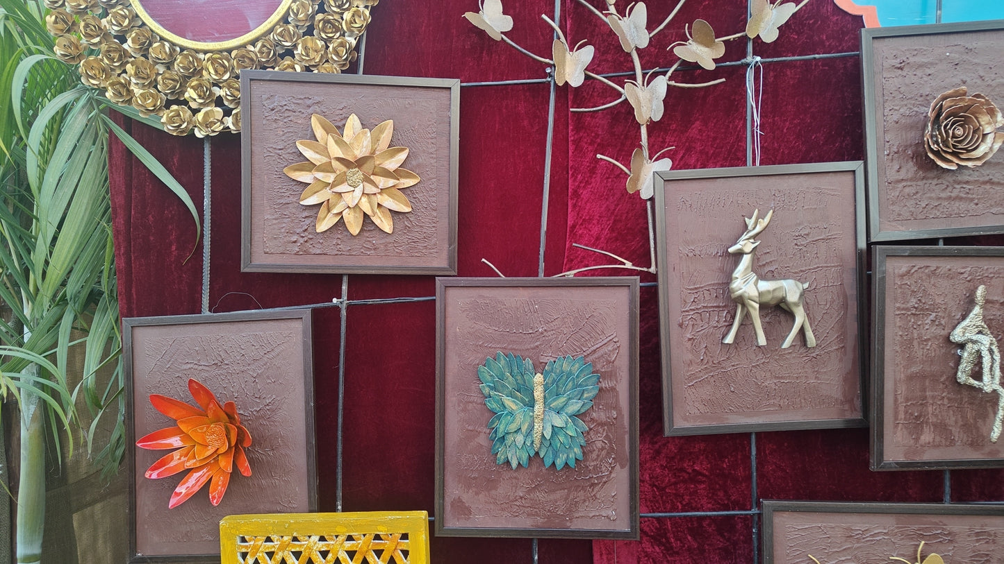 3D Metal Flower Wall Art