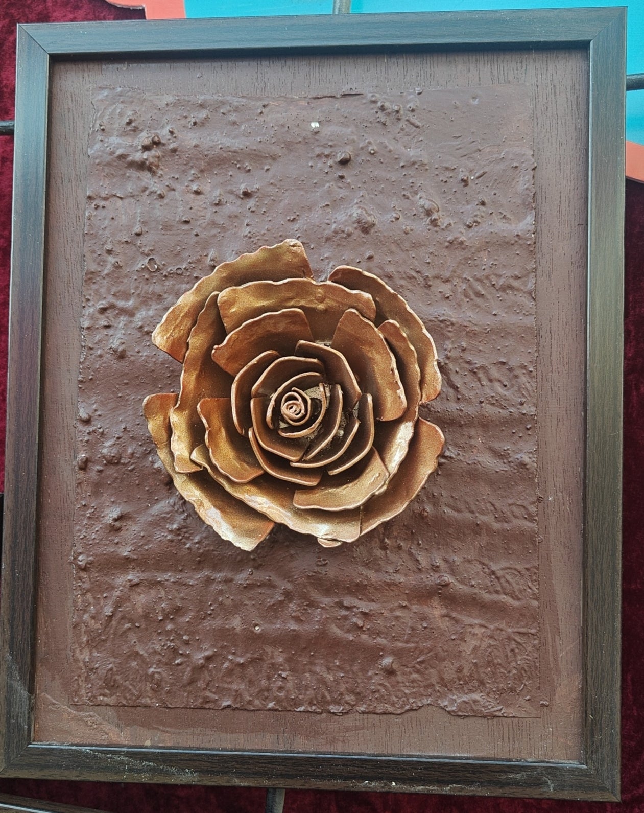 3D Metal Rose Wall Art